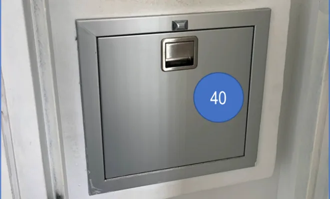 If you happen to go to throw away some garbage, but the door will resist opening with a weird howling sound, it could
