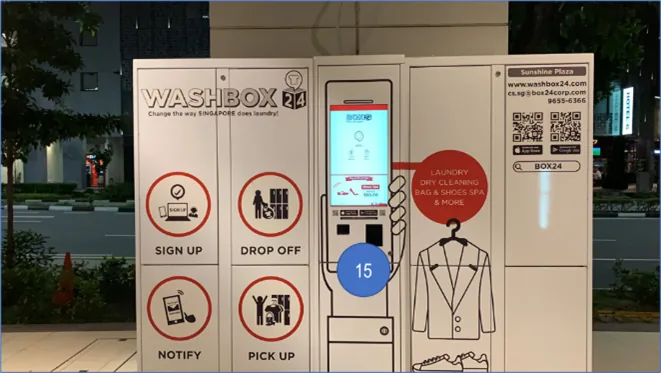 For extraverts or late-night stayers, there is a machine offering both drop-off and pick-up services for their laundry.