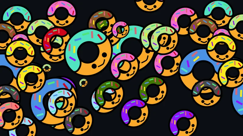 A dark pattern of overlapping bright circles